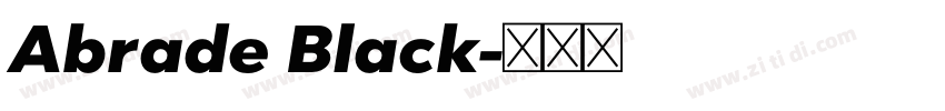 Abrade Black字体转换